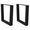 vidaXL sofabordsben V-formet 2 stk. sort 60 x (42-43,3) cm st&aring;l