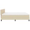 vidaXL Box spring seng med madras med LED Creme 180 x 200 cm Stof