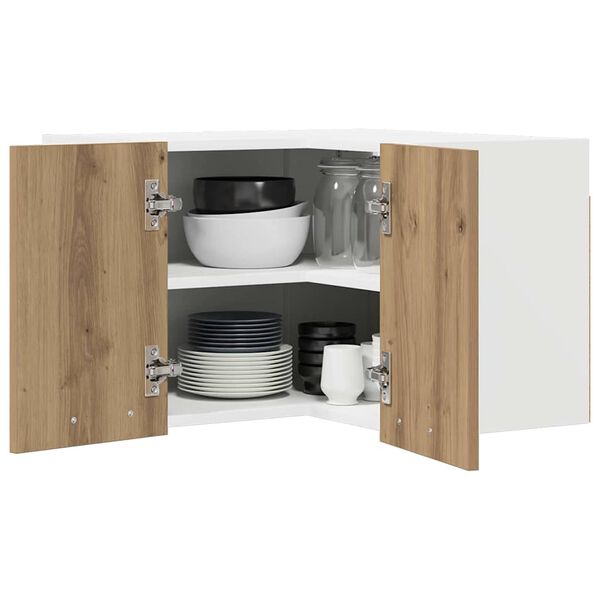 vidaXL H&aelig;ngeskab Artisan eg og hvid 57 x 57 x 40 cm Konstrueret tr&aelig;