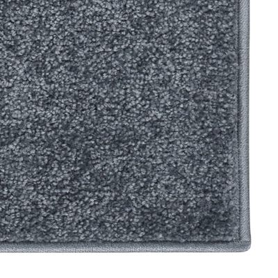 vidaXL gulvtæppe 120x170 cm kort luv antracitgrå