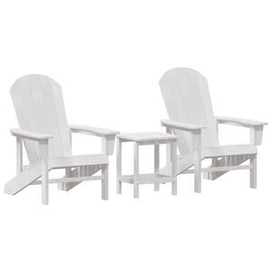 vidaXL Have Stol 3 stk. Hvid Polyethylen