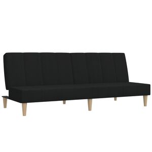 vidaXL 2-personers sovesofa stof sort