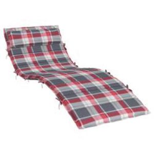 vidaXL Solseng Pude Plaid R&oslash;d og gr&aring; 178 x 60 x 4 cm Oxford stof