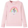 Sweatshirt til b&oslash;rn lys str. 140 lyser&oslash;d