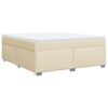 vidaXL kontinentalseng med madras 180x200 cm stof cremefarvet