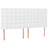 vidaXL sengegavl hvid 200x5x118/128 cm kunstl&aelig;der