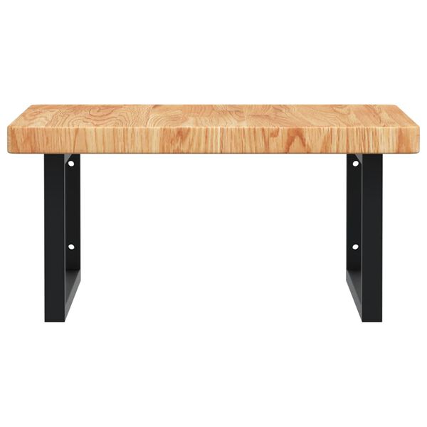 vidaXL badev&aelig;relseshylde st&aring;l og massivt egetr&aelig;