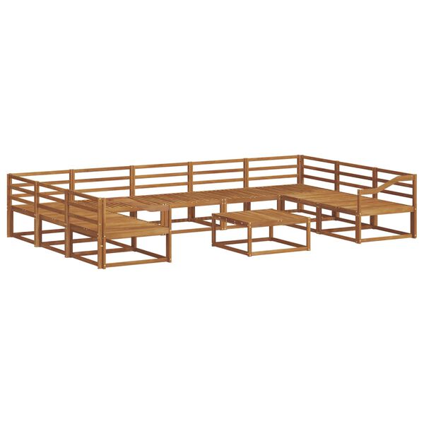 vidaXL Udend&oslash;rs sofagruppe 10 pcs Naturfarvet Massivt Akacietr&aelig;