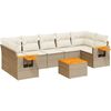 vidaXL sofas&aelig;t til haven 8 dele med hynder polyrattan beige