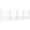 vidaXL gabionkurv med 5 stolper 500x20x150 cm U-facon jern