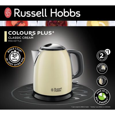 Russell Hobbs minikedel Colours Plus+ cremefarvet