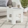 vidaXL sofabord 40x40x42 cm konstrueret tr&aelig; hvid h&oslash;jglans