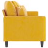 vidaXL 3-personers sofa 210 cm fl&oslash;jl gul