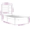vidaXL sengeramme 75x190 cm Small Single massivt tr&aelig; hvid