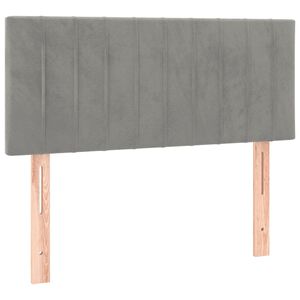 vidaXL sengegavl 90x5x78/88 cm fl&oslash;jl lysegr&aring;