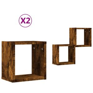 vidaXL V&aelig;ghylder 2 pcs R&oslash;get eg 26 x 15 x 26 cm Konstrueret tr&aelig;