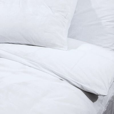 vidaXL sengetøj 220x240 cm bomuld hvid