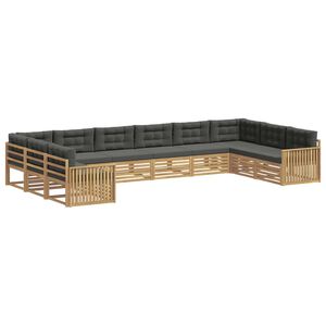vidaXL Sofas&aelig;t 10 stk. Hvid og antracit Polyester
