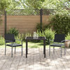vidaXL Have Spisebordssæt 3 pcs Sort Poly rattan