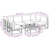 vidaXL Havesofa S&aelig;t med pude 7 pcs Sort Aluminium