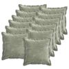 vidaXL Pudebetr&aelig;k 12 pcs HOUTEN Gr&oslash;n 40 x 40 cm Chenille Stof