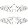 vidaXL brusehoved rainshower-funktion 2 stk. rustfrit st&aring;l &Oslash; 30 cm