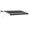 vidaXL Manuel markise-ramme med LED-lys Hvid og antracit 2,5 x 2 m