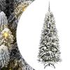 vidaXL Kunstigt juletr&aelig; Hvid 150 cm PVC og plastik og st&aring;l og PE
