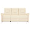 vidaXL 3-personers massagestol kunstlæder cremefarvet
