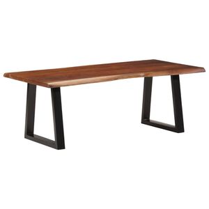vidaXL sofabord 110x55x40 cm massivt akacietr&aelig; gyldenbrun