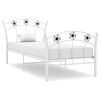 vidaXL sengestel 90x200 fodbolddesign metal hvid