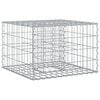 vidaXL Gabion h&oslash;jbed 60 x 60 x 40 cm Galvaniseret st&aring;l S&oslash;lv