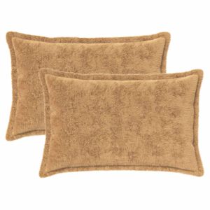 vidaXL Pudebetr&aelig;k 2 stk. HOUTEN Gr&aring;brun 30 x 50 cm Faux Kanin Pels