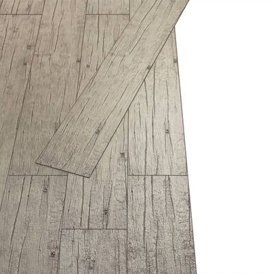 vidaXL selvklæbende PVC-gulvplanker 5,02 m² 2 mm egetræ afvasket