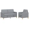 vidaXL Sofa s&aelig;t med opbevaring 2 stk. Lysegr&aring; Polyester