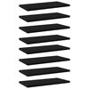 vidaXL boghylder 8 stk. 40x20x1,5 cm konstrueret træ sort
