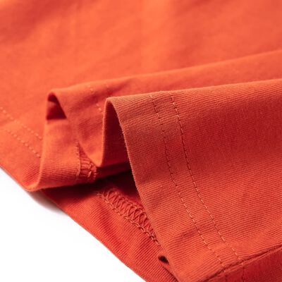 Langærmet T-shirt til børn str. 92 cm orange