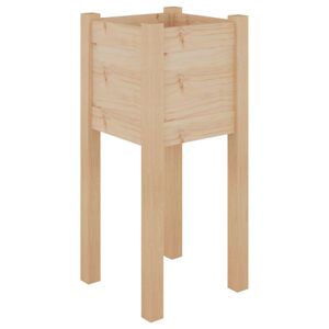 vidaXL plantekasse 31x31x70 cm massivt fyrretr&aelig;
