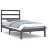 vidaXL sengeramme 90x200 cm massivt fyrretr&aelig; gr&aring;