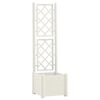 vidaXL plantekasse med espalier 43x43x142 cm PP hvid