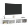 vidaXL tv-borde 2 stk. med LED-lys 80x30x30 cm hvid