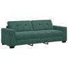 vidaXL Sofa 3 pcs Mørkegrøn Linned-blandet stof
