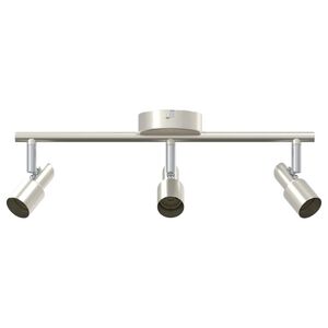 vidaXL Loftsspot med spotlights Nikkel 39 x 10,5 x 10,5 cm St&aring;l