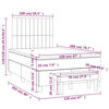 vidaXL kontinentalseng med madras 120x200 cm stof sort