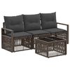 vidaXL Havesofa S&aelig;t 4 stk. Gr&aring; polyrattan