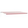 vidaXL Udtr&aelig;kkelig markise R&oslash;d og Hvid 600 &times; 300 cm Stof og aluminium
