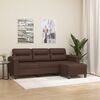 vidaXL 3-personers sofa med fodskammel 180 cm kunstl&aelig;der brun