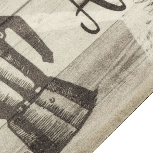 vidaXL k&oslash;kkent&aelig;ppe 45x150 cm Coffee-design vaskbart velour gr&aring;