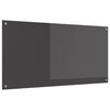 vidaXL K&oslash;kkenbacksplash M&oslash;rkegr&aring; 120 x 60 cm h&aelig;rdet glas