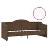 vidaXL daybed med madras og USB 90x200 cm stof m&oslash;rkebrun